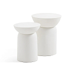 Приставной столик белого цвета Tori варинант исполнения - 4 | Loft Concept в Липецке