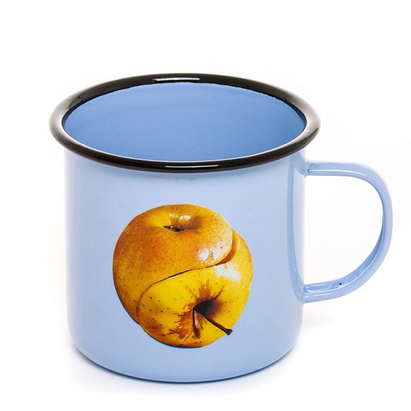 Кружка Seletti Apple Голубой Желтый Кружка Seletti Apple Голубой Желтый в Липецке | Loft Concept