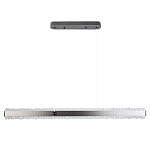 Люстра линейная металлическая черного цвета с прозрачным декором по краям Radiant Rail варинант исполнения - 2 | Loft Concept в Липецке