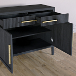 Буфет Primo с двумя ящиками и двумя фасадами Черный дуб варинант исполнения - 5 | Loft Concept в Липецке