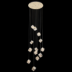 Люстра каскадная с мозаичным хрустальным оформлением Sparks of Crystal варинант исполнения - 3 | Loft Concept в Липецке