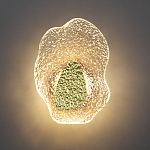 Бра с рельефным волнообразным стеклянным плафоном и вставкой из мрамора Liquid Stone варинант исполнения - 4 | Loft Concept в Липецке