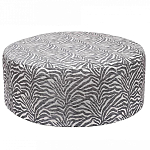 Пуф круглый с принтом Beige Jacquard варинант исполнения - 1 | Loft Concept в Липецке