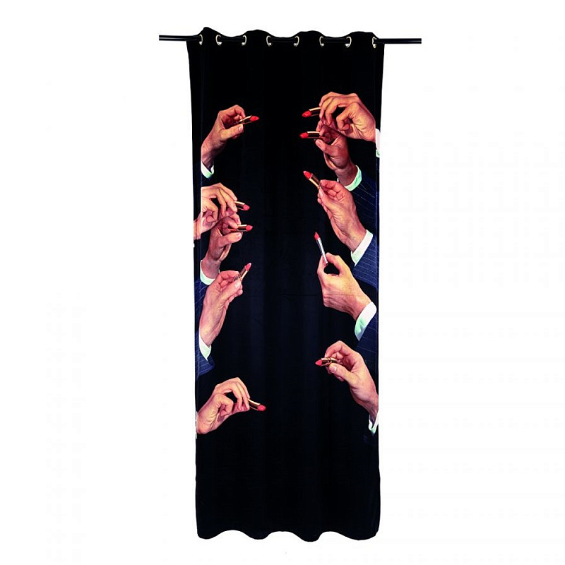 Штора Seletti Lipstick Black Черный Мульти Штора Seletti Lipstick Black Черный Мульти в Липецке | Loft Concept