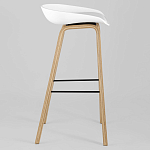 Барный стул на ножках из натурального дерева Boras White варинант исполнения - 2 | Loft Concept в Липецке