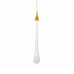 Подвесной светильник с плафоном в форме капли на золотистом каркасе Raindrop варинант исполнения - 2 | Loft Concept в Липецке