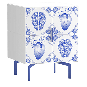 Тумба белая Short Rblue