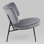 Мини-кресло District Lounge велюр серый варинант исполнения - 2 | Loft Concept в Липецке