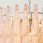 Современная Люстра Textured Glass Drops Chandelier Нежно розовые капли  варинант исполнения - 5 | Loft Concept в Липецке