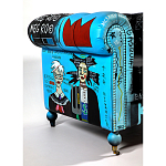 Кресло "Баския и Уорхол" Basquiat Warhol graffiti chair натуральная кожа варинант исполнения - 4 | Loft Concept в Липецке
