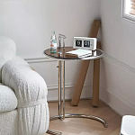 Дизайнерский журнальный стол круглый на стальном каркасе Fahek варинант исполнения - 1 | Loft Concept в Липецке