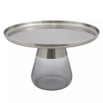 Кофейный столик с основанием из закаленного стекла Classic Round Gray Table варинант исполнения - 1 | Loft Concept в Липецке