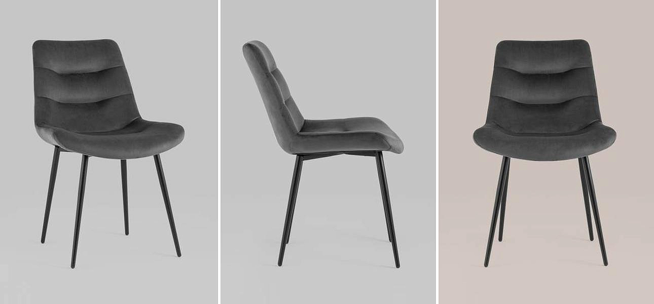 Стул Austin Chair Серый Велюр Стул Austin Chair Серый Велюр - Loft-Concept в Липецке