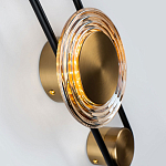 Бра со стеклянными плафонами в форме дисков Savio Brown Glass Disc Light варинант исполнения - 3 | Loft Concept в Липецке