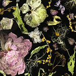 Круглый журнальный столик со столешницей из эпоксидной смолы Epoxy Resin Flowers Coffee Table варинант исполнения - 9 | Loft Concept в Липецке