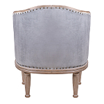 Кресло низкое с мягкой обивкой из велюра на 4-х деревянных ножках Emile Armchair grey варинант исполнения - 3 | Loft Concept в Липецке