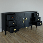 Большой Комод-буфет Elsa Dreams Black с ящиками варинант исполнения - 6 | Loft Concept в Липецке