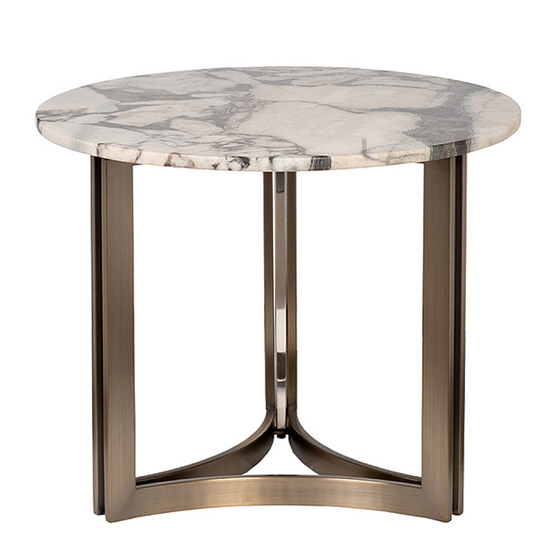 Столик журнальный с круглой мраморной столешницей Unique Stone Design  в Липецке | Loft Concept 