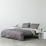 Постельное белье из сатина с принтом треугольники 150х200 см Triangular Dreams варинант исполнения - 6 | Loft Concept в Липецке