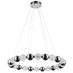 Светодиодная кольцевая люстра Crystal Globule Chrome Chandelier варинант исполнения - 4 | Loft Concept в Липецке