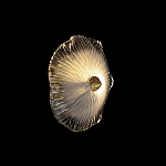 Бра в форме прозрачного стеклянного цветка с рельефной текстурой Textured Glass варинант исполнения - 8 | Loft Concept в Липецке