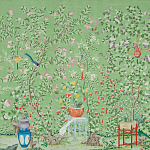 Обои ручная роспись Belvoir Pistachio варинант исполнения - 1 | Loft Concept в Липецке