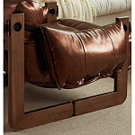 Кресло-диван кожаное на деревянном каркасе Medieval Furniture варинант исполнения - 6 | Loft Concept в Липецке