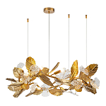 Люстра на ветвистом каркасе с листьями Golden Wreath варинант исполнения - 1 | Loft Concept в Липецке