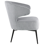 Современное мягкое кресло на металлических ножках Rakush Grey варинант исполнения - 5 | Loft Concept в Липецке