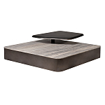 Столик журнальный квадратный  с полкой Sculptural Marble Accent с мрамором  варинант исполнения - 2 | Loft Concept в Липецке