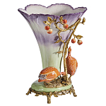 Ваза с цесарками из фарфора с бронзовыми элементами Garden of Eden варинант исполнения - 3 | Loft Concept в Липецке