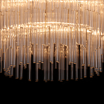 Люстра круглая с прозрачными стеклянными трубками Nembus варинант исполнения - 5 | Loft Concept в Липецке