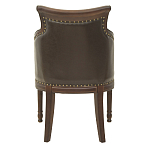 Кресло кожаное на 4-х деревянных ножках из массива березы Ethan Armchair brown варинант исполнения - 2 | Loft Concept в Липецке