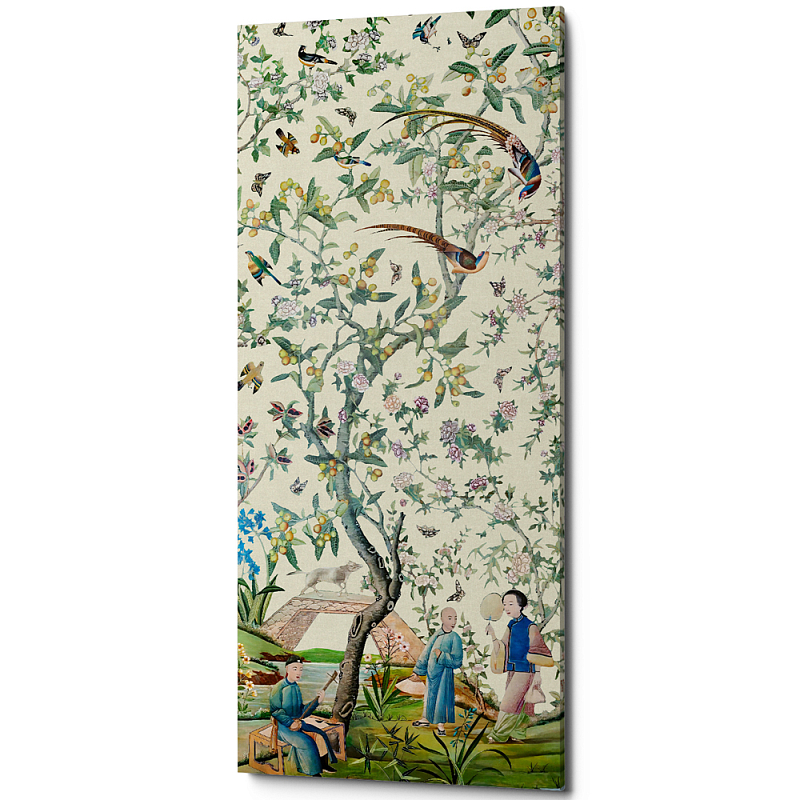 Постер на холсте в стиле шинуазри с изображением сада Beige Chinoiserie Imperial Garden Poster Бежевый Мульти Постер на холсте в стиле шинуазри с изображением сада Beige Chinoiserie Imperial Garden Poster Бежевый Мульти в Липецке | Loft Concept