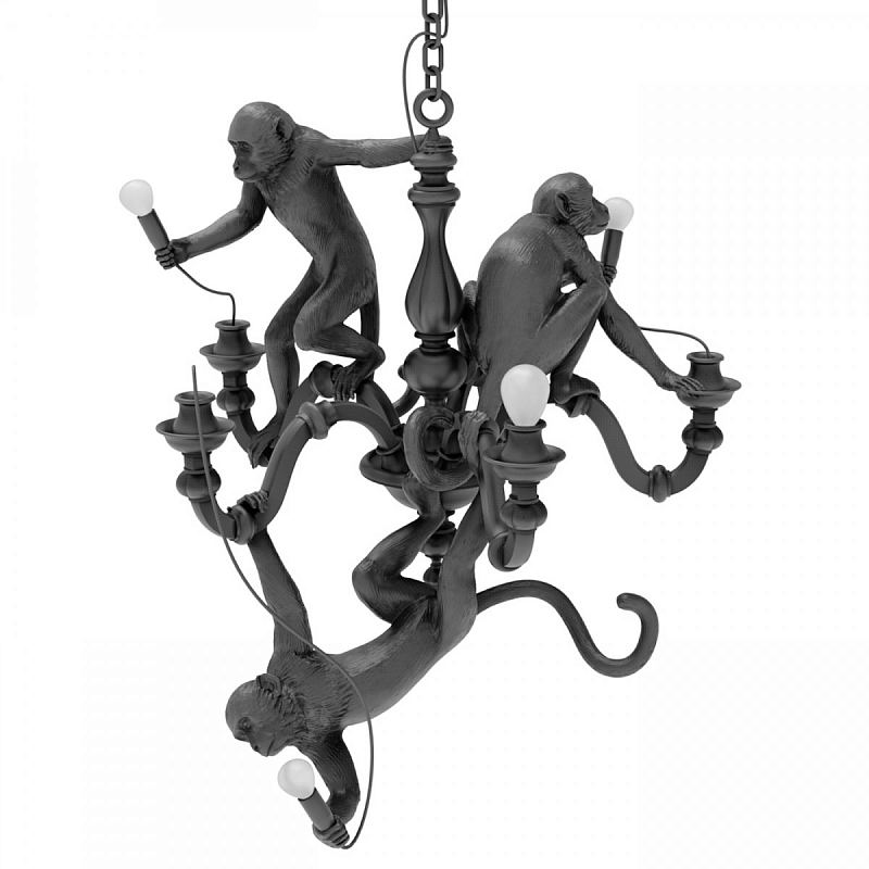 Люстра Seletti Monkey Chandelier Black Черный в Липецке | Loft Concept 
