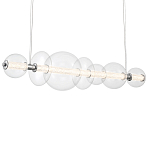 Подвесной светильник линейный с прозрачными стеклянными шарами разного диаметра Eurofase варинант исполнения - 1 | Loft Concept в Липецке