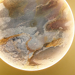 Бра в форме диска цвета латунь Brass Borders варинант исполнения - 2 | Loft Concept в Липецке