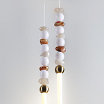 Бра с 2-мя вертикальными акриловыми светодиодными трубками и декоративными шариками PEARLS Suspension варинант исполнения - 3 | Loft Concept в Липецке