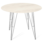 Стол обеденный с круглой столешницей из керамики на четырех ножках Sand Ceramics варинант исполнения - 1 | Loft Concept в Липецке