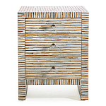 Тумбочка прикроватная Bogense Bone Inlay Bedside Beige варинант исполнения - 4 | Loft Concept в Липецке