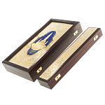 Нарды настольные из натурального камня лазурит и долерит Backgammon from Stone варинант исполнения - 15 | Loft Concept в Липецке