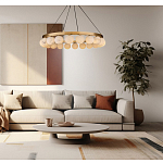 Люстра круглая с сферическими плафонами из натурального камня Phased Spheres варинант исполнения - 4 | Loft Concept в Липецке