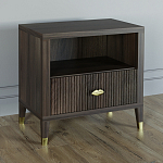 Прикроватная тумбочка с полкой Elsa Dreams Walnut  варинант исполнения - 1 | Loft Concept в Липецке