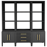 Модульный стеллаж Primo из трех составных элементов Черный дуб варинант исполнения - 1 | Loft Concept в Липецке