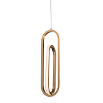 Подвесной светильник золотого цвета с двумя вытянутыми овальными рамками в форме скрепки Eurofase варинант исполнения - 1 | Loft Concept в Липецке