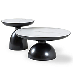 Столик журнальный круглый на черном металлическом основании Сharacter варинант исполнения - 3 | Loft Concept в Липецке