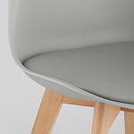 Стул с основой из пластика и мягким сиденьем Arvika Grey варинант исполнения - 6 | Loft Concept в Липецке