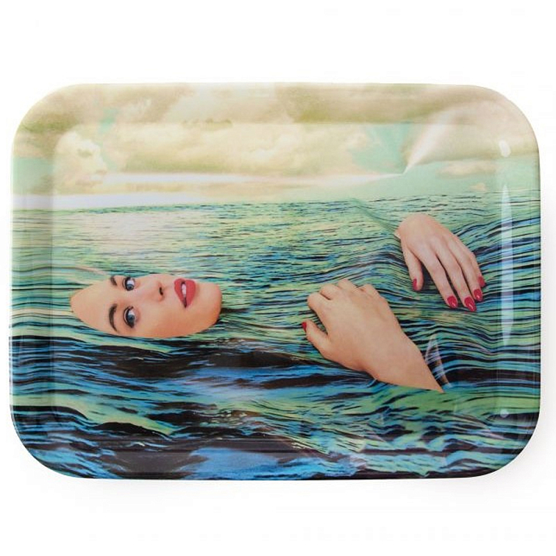 Поднос Seletti Sea Girl Голубой Мульти Поднос Seletti Sea Girl Голубой Мульти в Липецке | Loft Concept