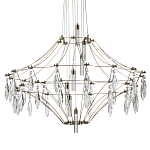 Люстра подвесная из металла с прозрачными подвесками из хрусталя Quasar 93 варинант исполнения - 1 | Loft Concept в Липецке