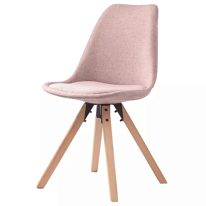 Стул мягкий с высокой спинкой на деревянных ножках Chair Dusty Pink Розовый Стул мягкий с высокой спинкой на деревянных ножках Chair Dusty Pink Розовый в Липецке | Loft Concept